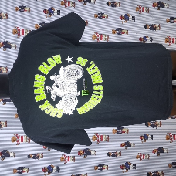 Monster Energy Suck Bang Blow burnout contest black & green graphic t-shirt - Picture 4 of 7